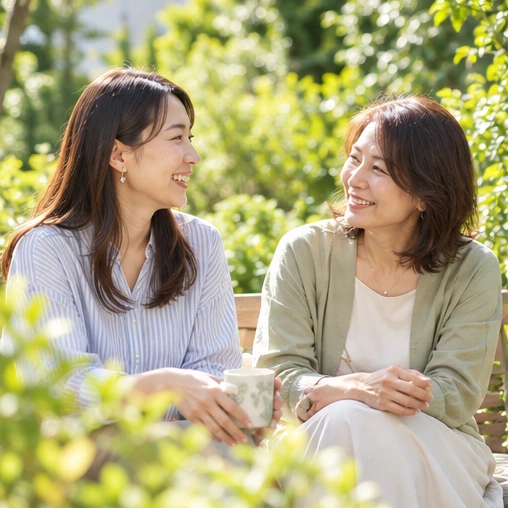 これからの暮らしについて話す母と娘